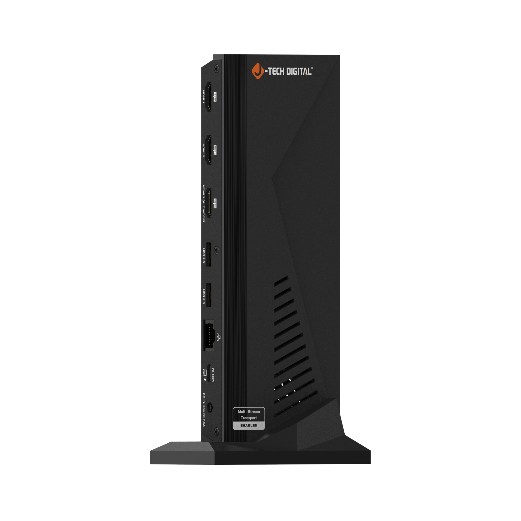 J-Tech Digital - 14-in-1 USB-C to HDMI Triple Display Docking Station – Up to 4K 60Hz - Black