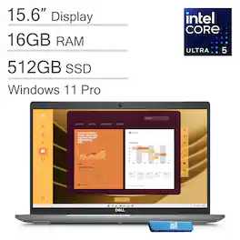 Dell - Latitude 5000 15.6" Laptop - Intel Core Ultra 5 with 16GB Memory - 512 GB SSD - Gray