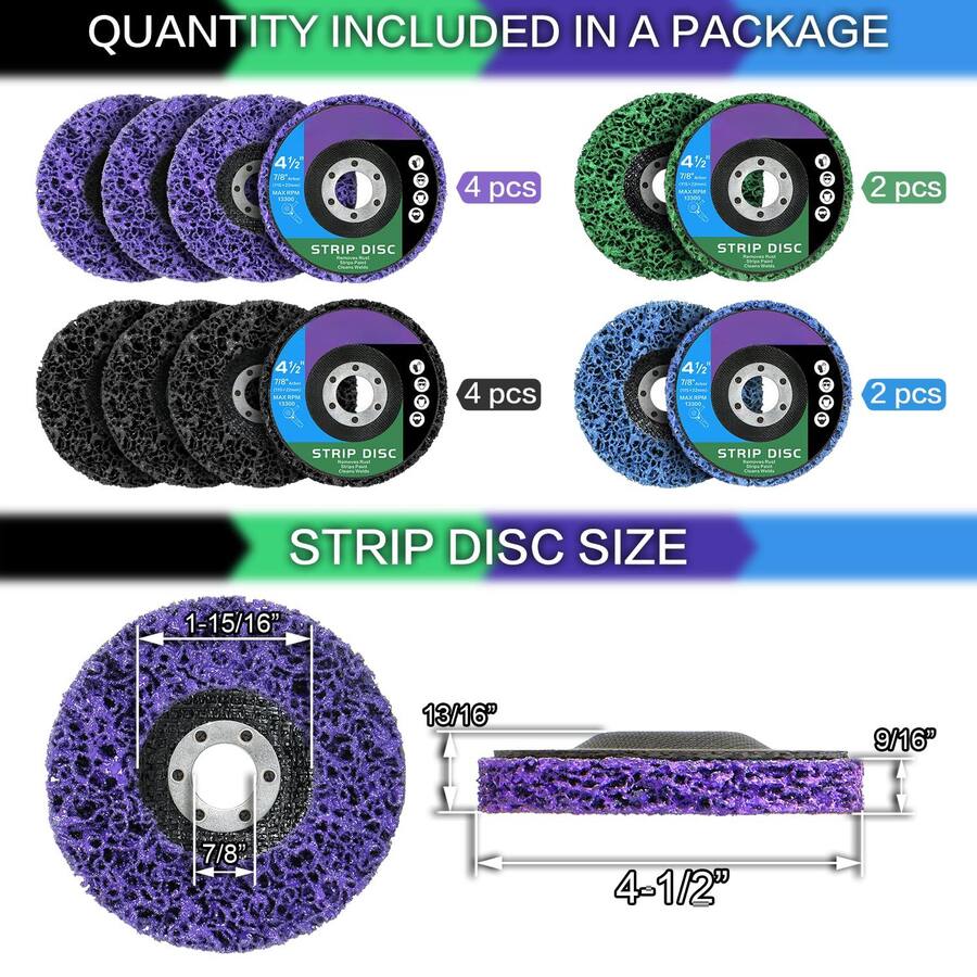 JETRANSPORT 12 pack Paint Stripper Discs For Angle 4 1/2