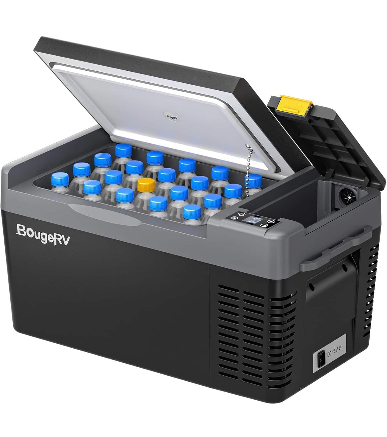 BougeRV - Portable Car Refrigerator CRPRO 21 Qt, 12 Volt Fridge Compressor Freezer with -8℉~50℉ Cooling Range, DC & AC - Black