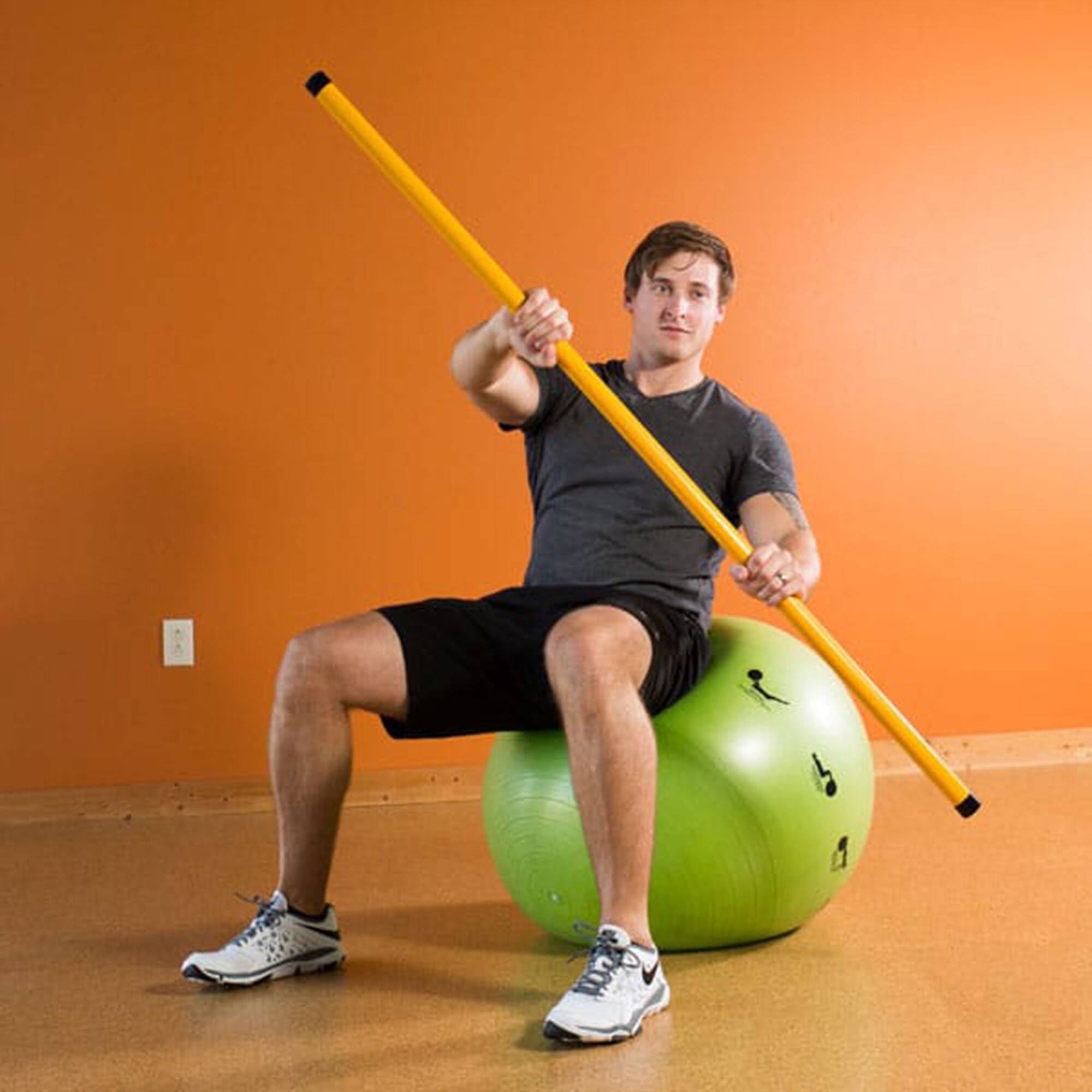 Alt View 1. Prism Fitness - Prism Fitness 5 Pound Smart Stick for Balance, Alignment, and Range of Motion - Yellow.