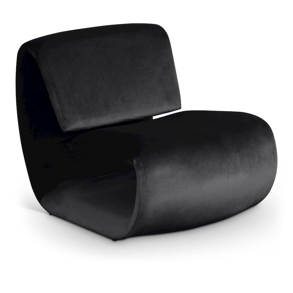 Meridian Furniture - Nouveau Velvet Accent Chair - Black