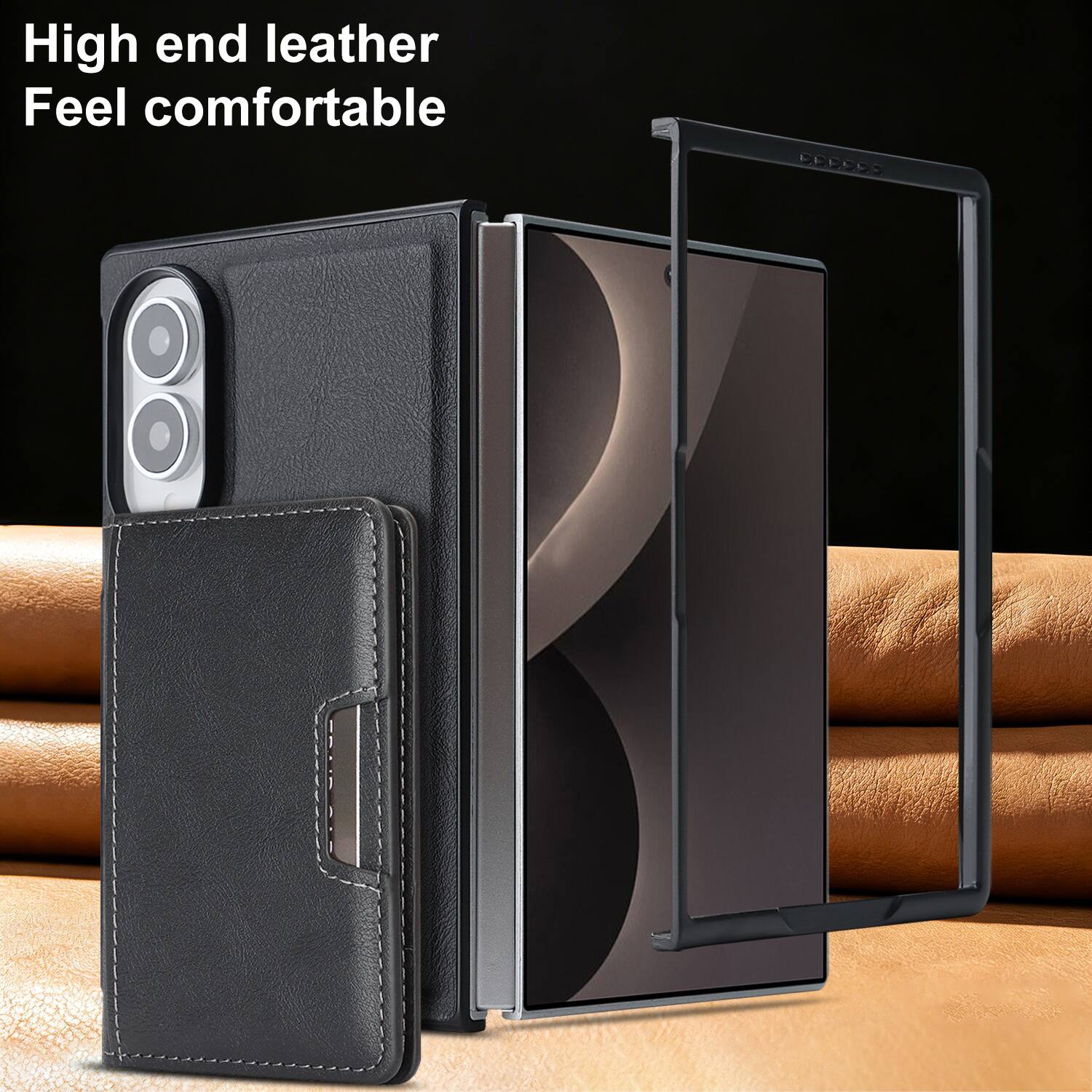 High end leather  
Feel comfortable