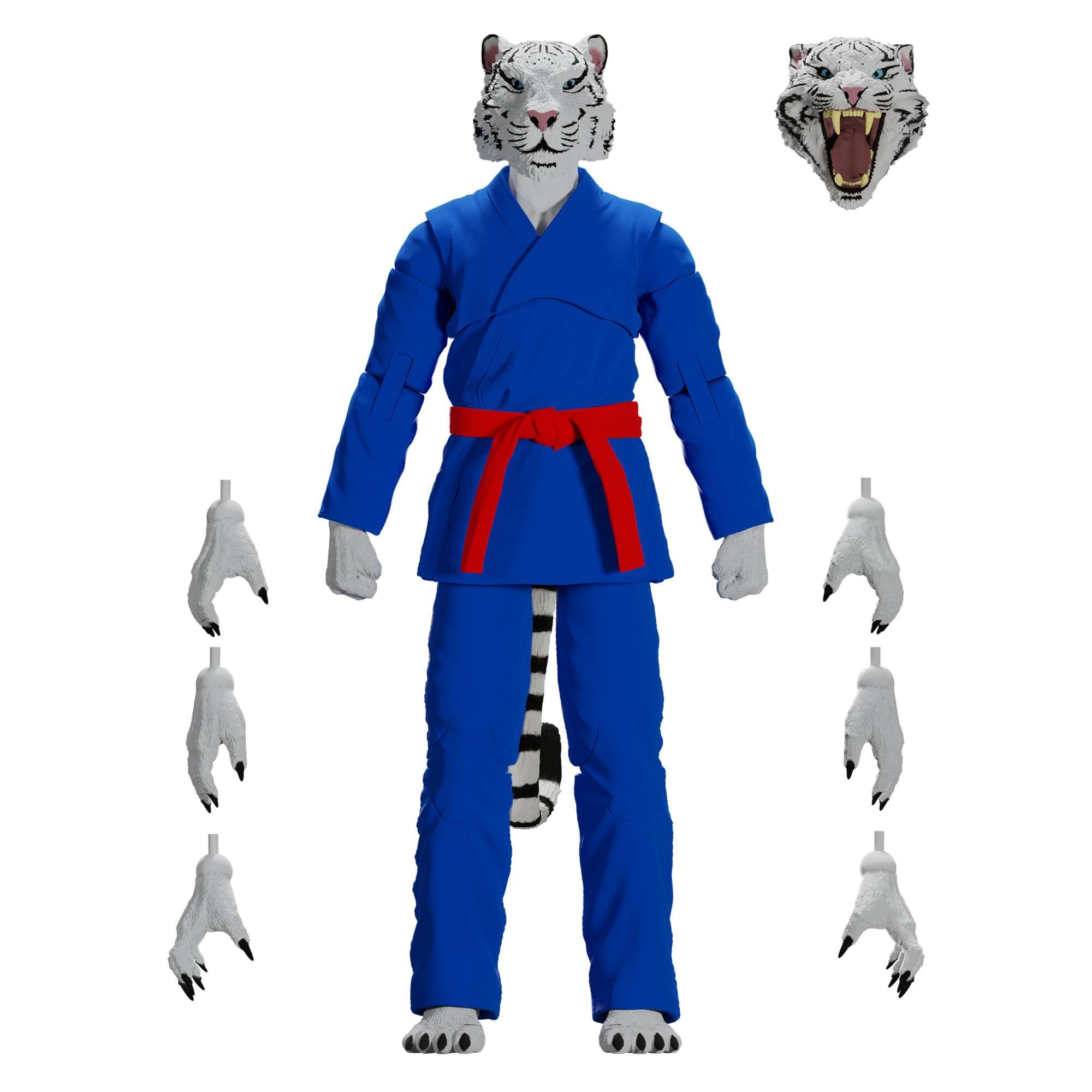 Zoo Jitsu Fighters 6 Inch Action Figure | Taj the White Tiger with Blue Gi