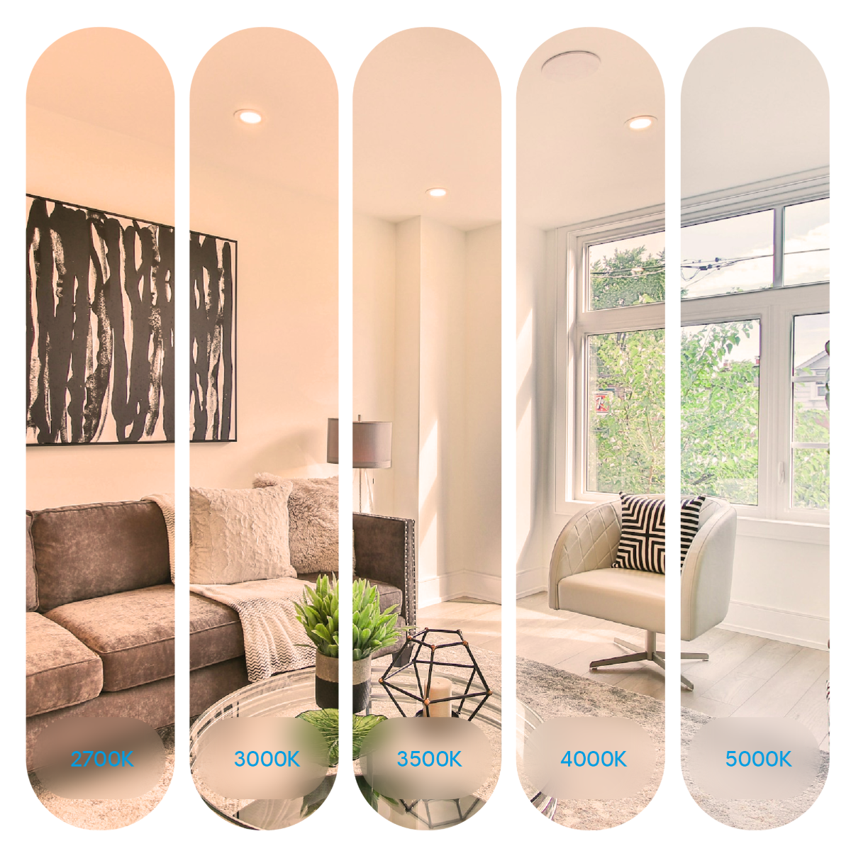 2700K  
3000K  
3500K  
4000K  
5000K