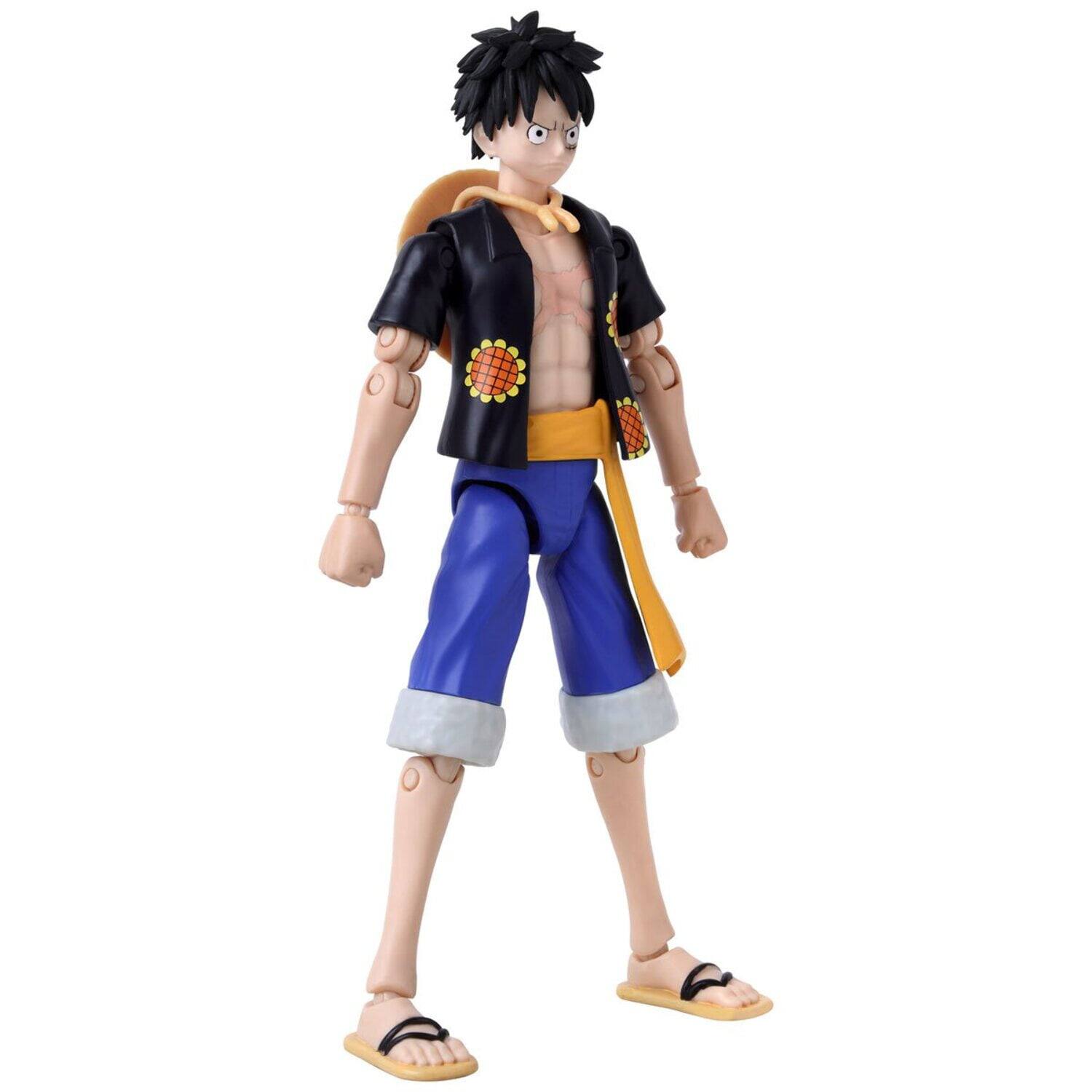Left. Bandai - Bandai - One Piece - Anime Heroes - Monkey D. Luffy Dressrosa Ver. Action Figure   - COLLECTIBLES - Multicolor.