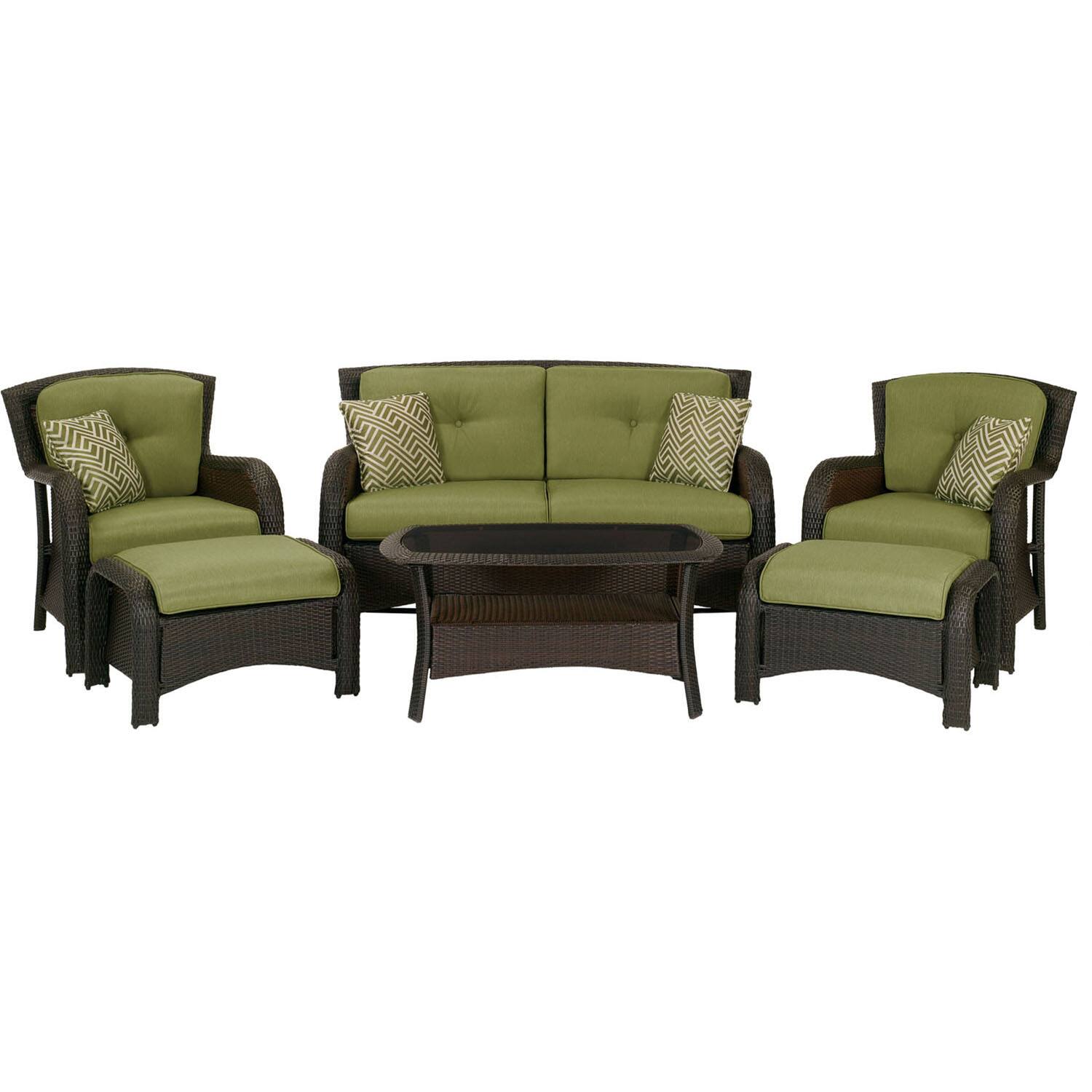 Front. Hanover - Strathmere Series 6-Piece Set - Brown.