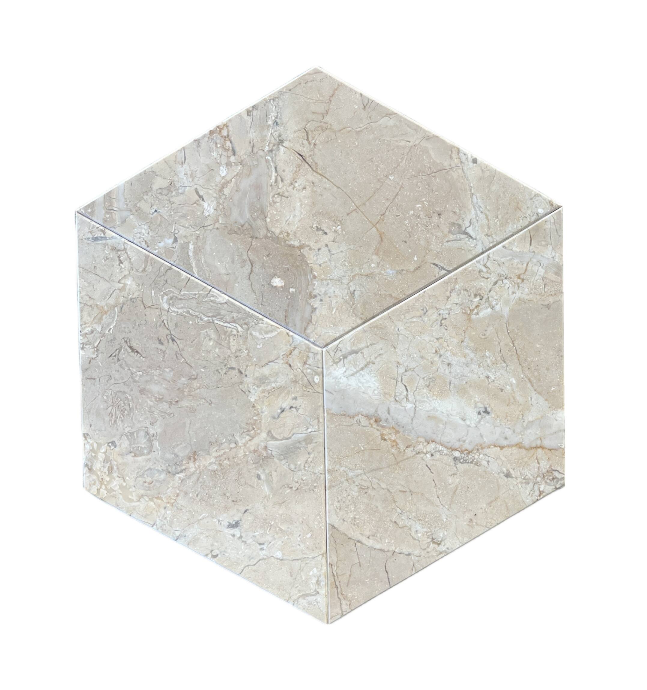 Front. APRILSOUL - Hexagon Gold Yellow Beige Natural Marble Tiles Honed - White.