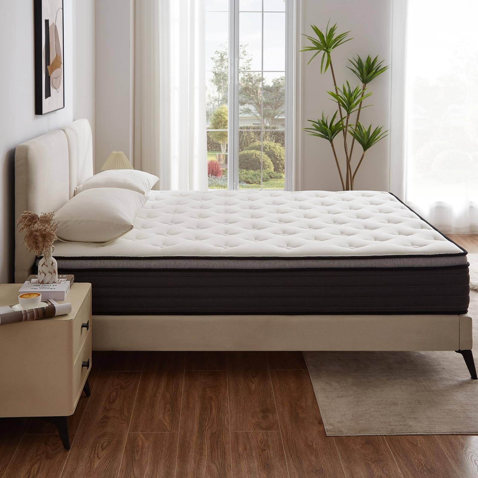 Alt View 4. Meqiodas - Memory Foam Mattress, Comfort Sleep, Medium Firm Feel, Decompression, Skin Friendly, 10/12-inches Thickness Available - 12inch(King).