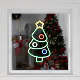 Northlight - Christmas Tree LED Neon Lighted Wall or Window Decoration - 15" - Multi