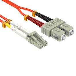 Sanoxy - 2m LC/SC Duplex 50/125 Multimode OM2 Fiber Optic Cable - Multi
