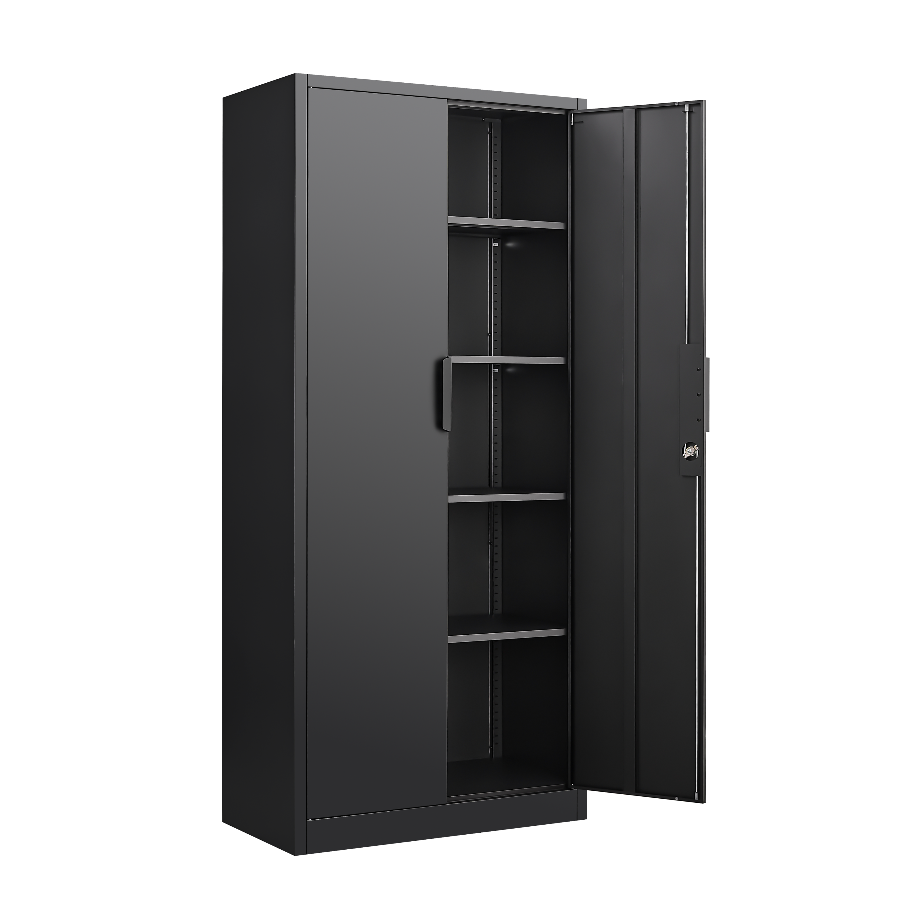 Alt View 10. GOODSILO - Large 2-Door File Storage Cabinet with Lock and Adjustable Shelves for Office Organization and Document Management - Black.