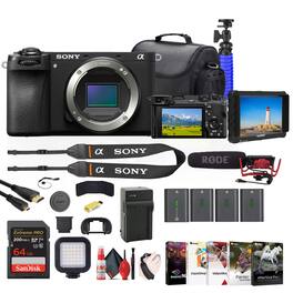 Sony - a6700 Mirrorless Camera + 4K Monitor + Rode VideoMic + 2 x 64GB Card + More
