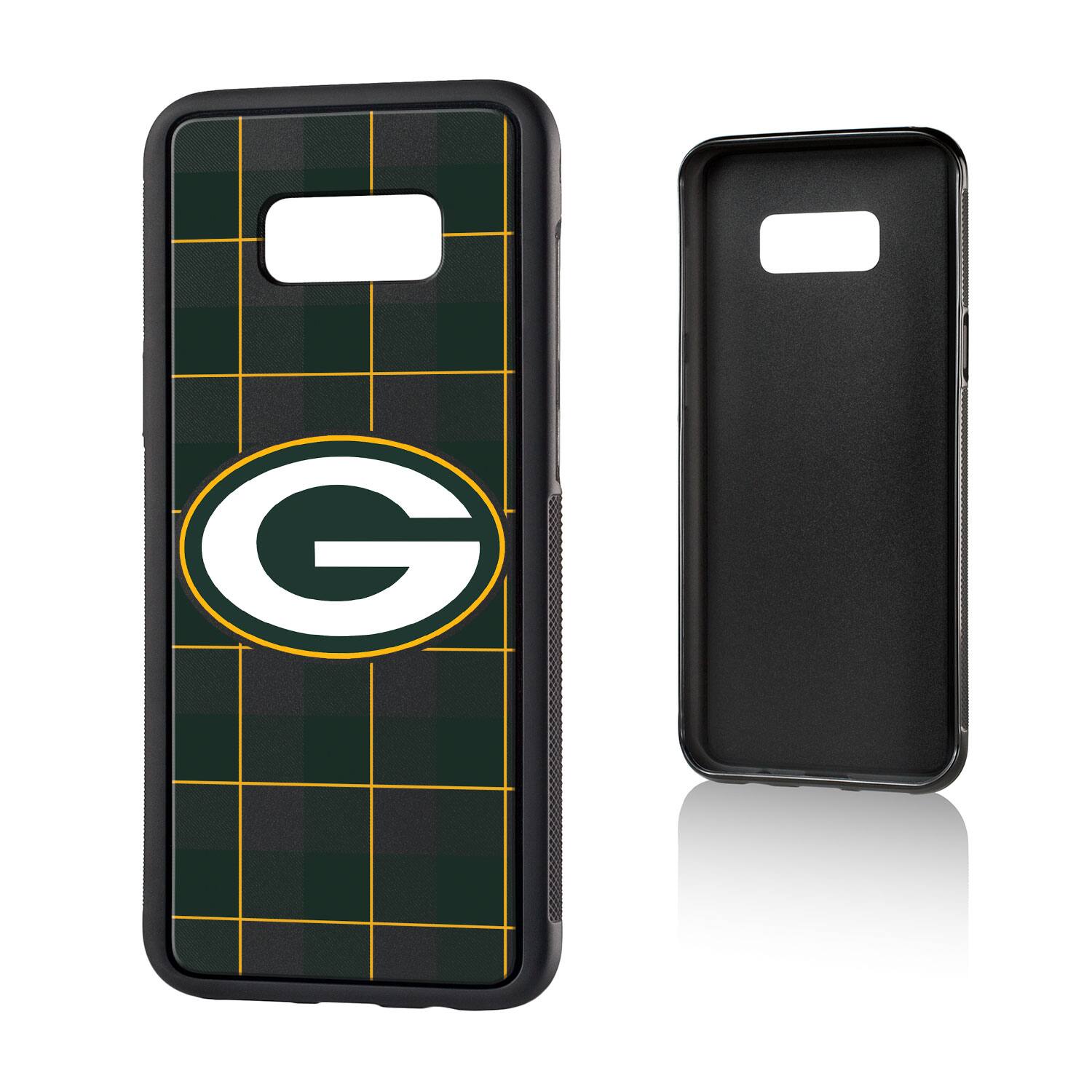 Alt View 2. Keyscaper - Green Bay Packers Galaxy Plaid Design Bump Case - S20 Plus - Multicolor.