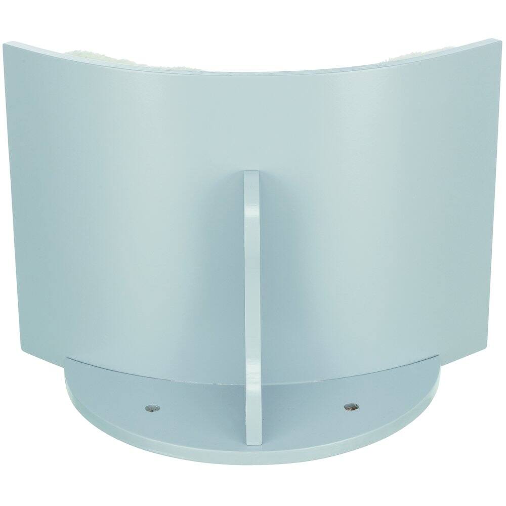 Left. TRIXIE - Lorena Space Saving Wall Mounted Cat Perch with Soft Cushion - Gray.