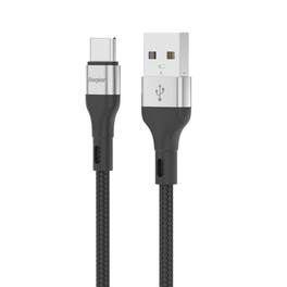 Energizer - Braided USB-C Cable – 4ft Durable Cord with Rugged Aluminum Alloy Shell – Sync & Charge for Type-C Devices - Black