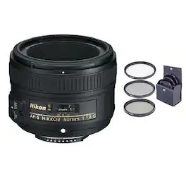 Bundle - Nikon - 50mm f/1.8G AF-S NIKKOR Lens with ProOptic 58mm Filter Kit