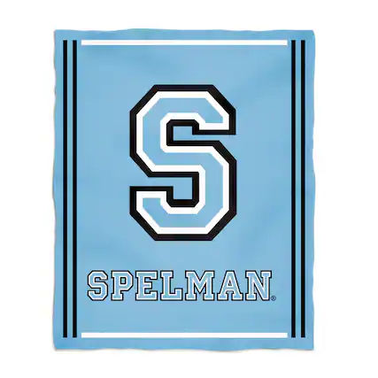 Front. Vive La Fete - Spelman College Jaguars 36'' x 48'' Big Mascot Blanket - Blue.