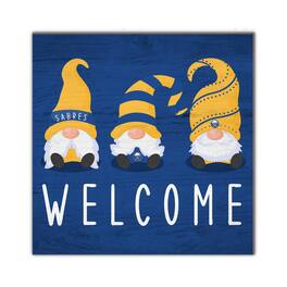 Fan Creations - Buffalo Sabres 10'' x 10'' Welcome Gnomes Sign - Multicolor