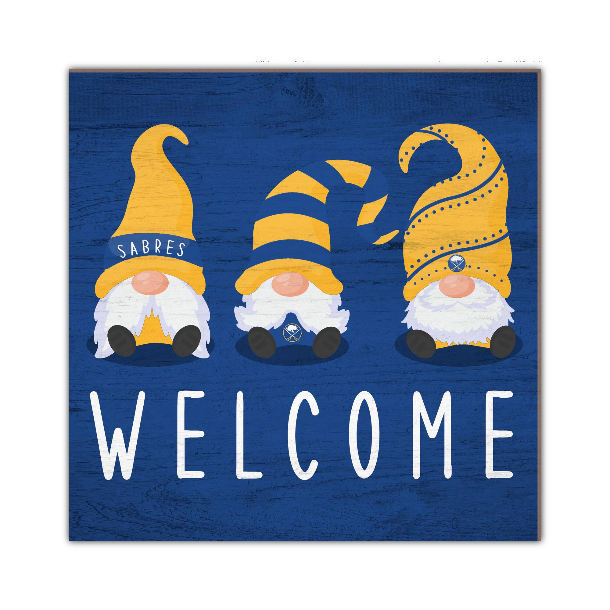 Buffalo Sabres 10'' x 10'' Welcome Gnomes Sign