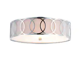 Jonathan Y - Aria 3-Light 15.5" Metal LED Flush Mount - Chrome