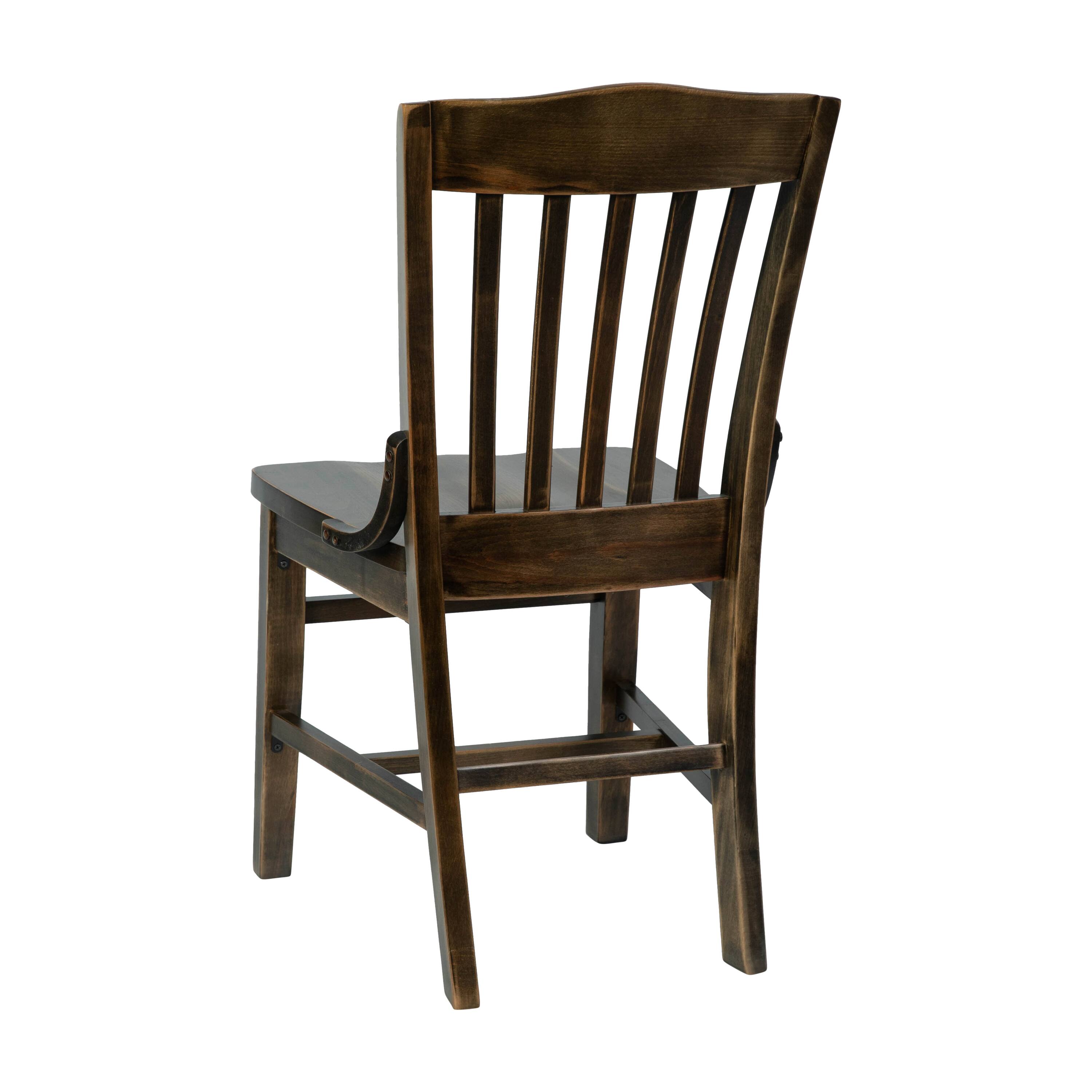 Back. Flash Furniture - HERCULES School House Back Antique Copper Wood Restaurant Chair - Brown.