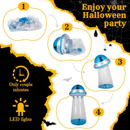 1. Enjoy your Halloween party
2. Only couple minutes LED lights