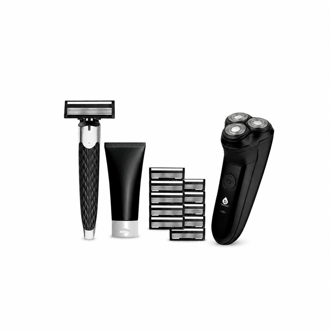 Front. Pursonic - Ultimate Men's Grooming Bundle - Rechargeable Electric Shaver & Premium Men's Shaving Kit.