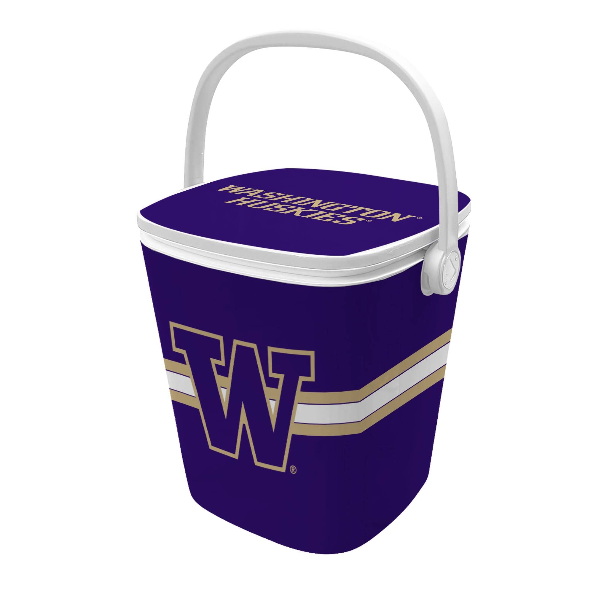 Front. Indigo Falls - Washington Huskies 16-Quart Mini Cool Bar Cooler - White.