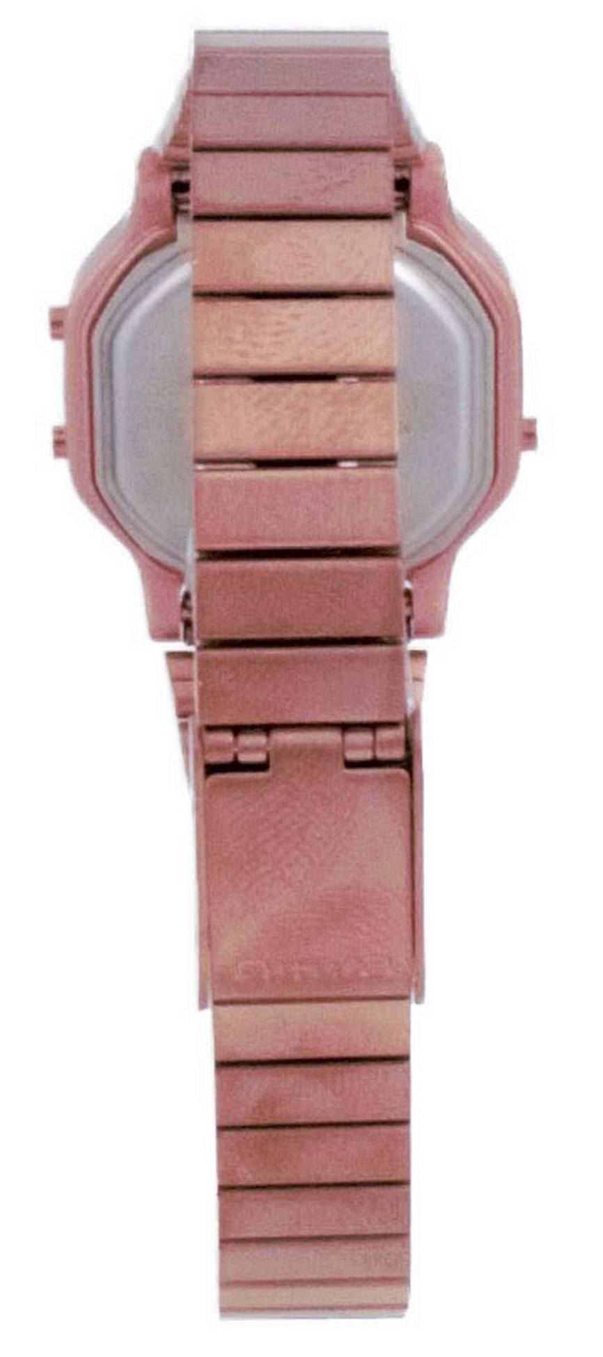 Left. Casio - Vintage Digital LA-11WR-5A Ladies Watch Alarm Stopwatch Timer Auto Calendar - Rose Gold.