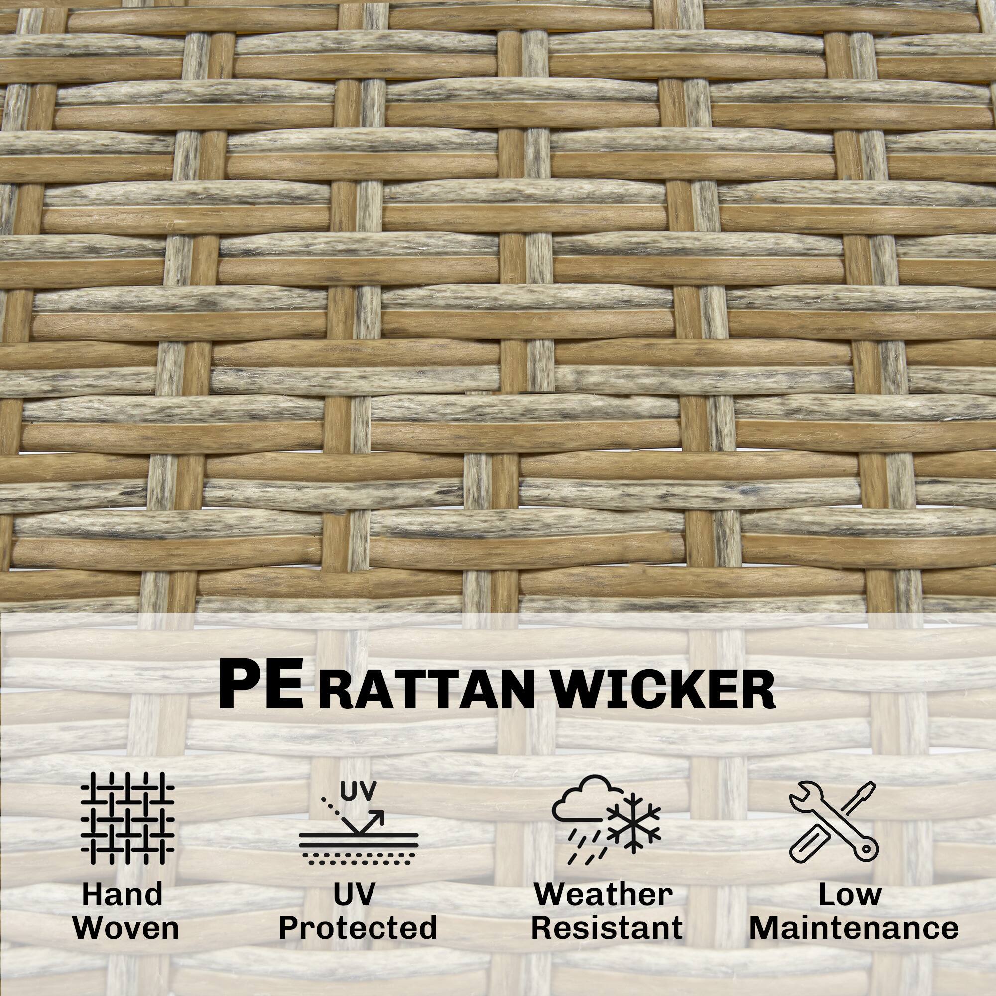PE RATTAN WICKER

- Hand Woven
- UV Protected
- Weather Resistant
- Low Maintenance