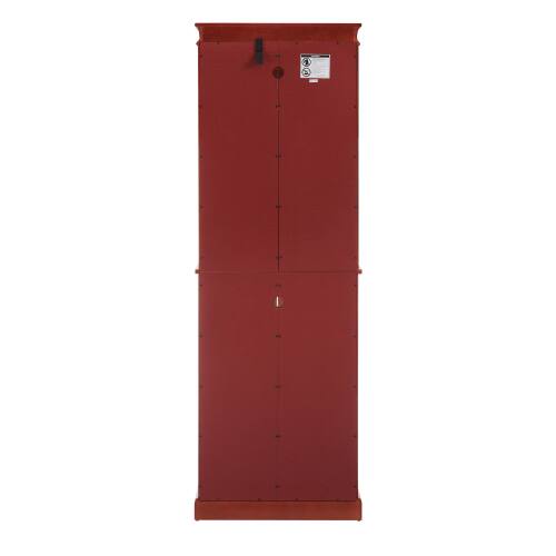 Alt View 6. LUCKY ONE - Freestanding Lighted Glass Curio Display Cabinet with Adjustable Shelves for Wine Toy Collectibles - Cherry.