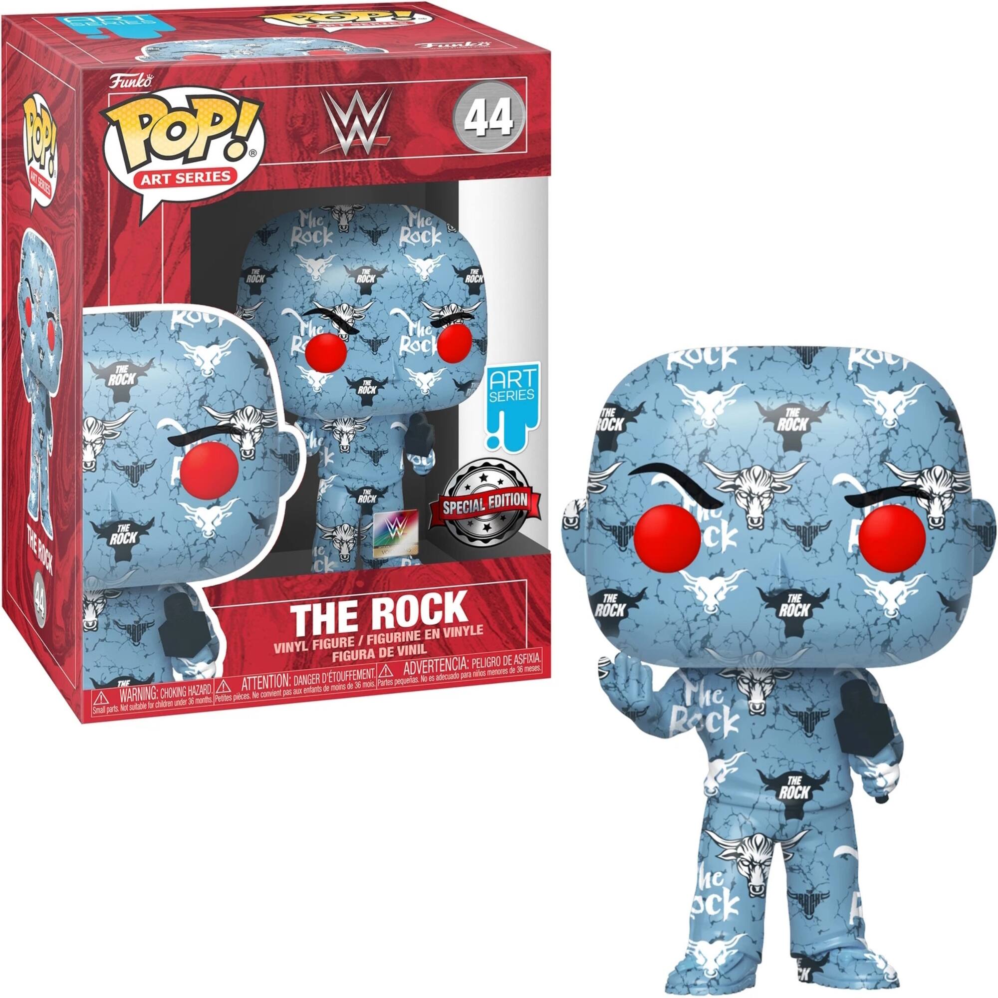 WWE Rock Artist Series w/ Case Special Edition Funko Pop! Vinyl Figure #44 - Blue price history on PriceWatchPro