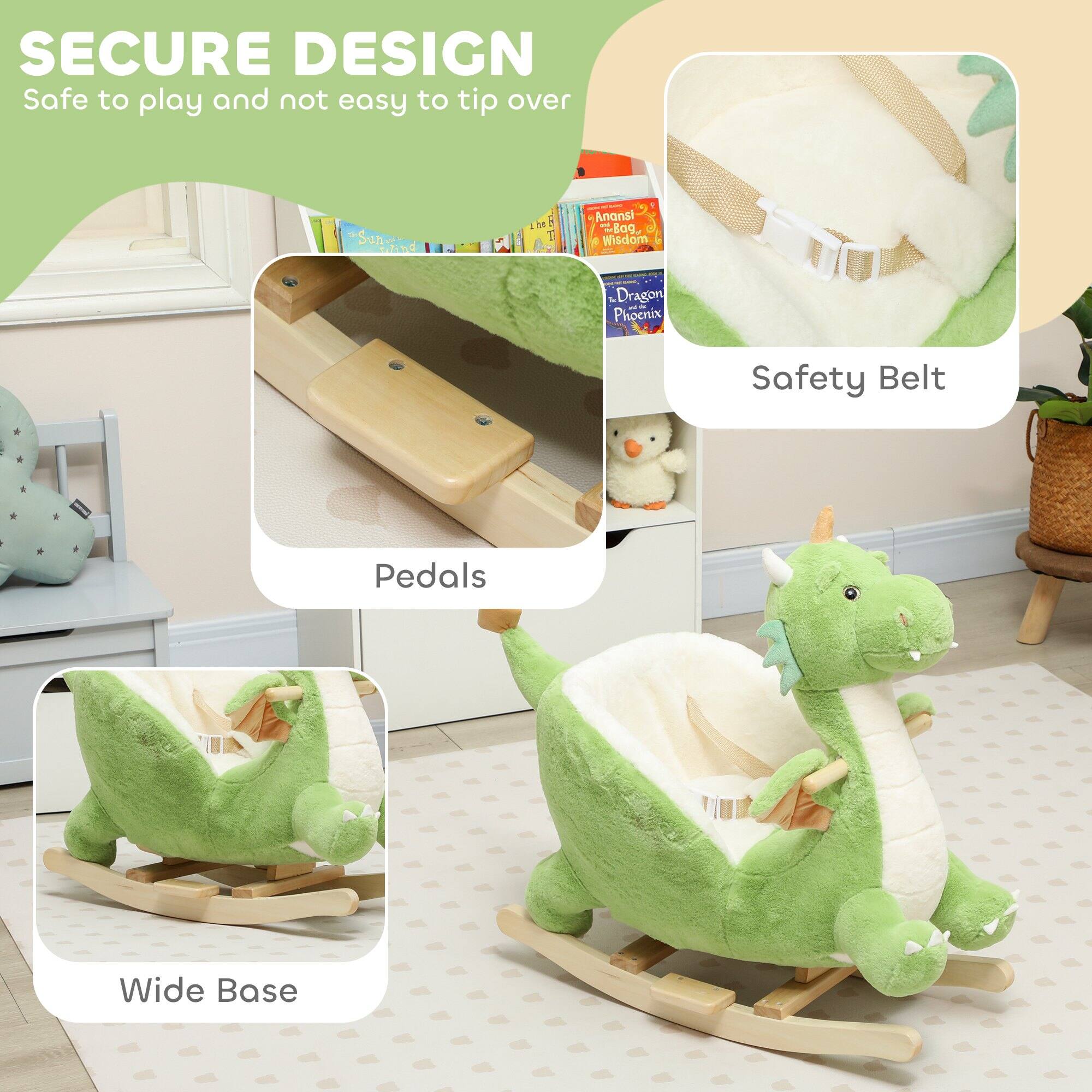 SECURE DESIGN  
Safe to play and not easy to tip over

- Safety Belt
- Pedals
- Wide Base