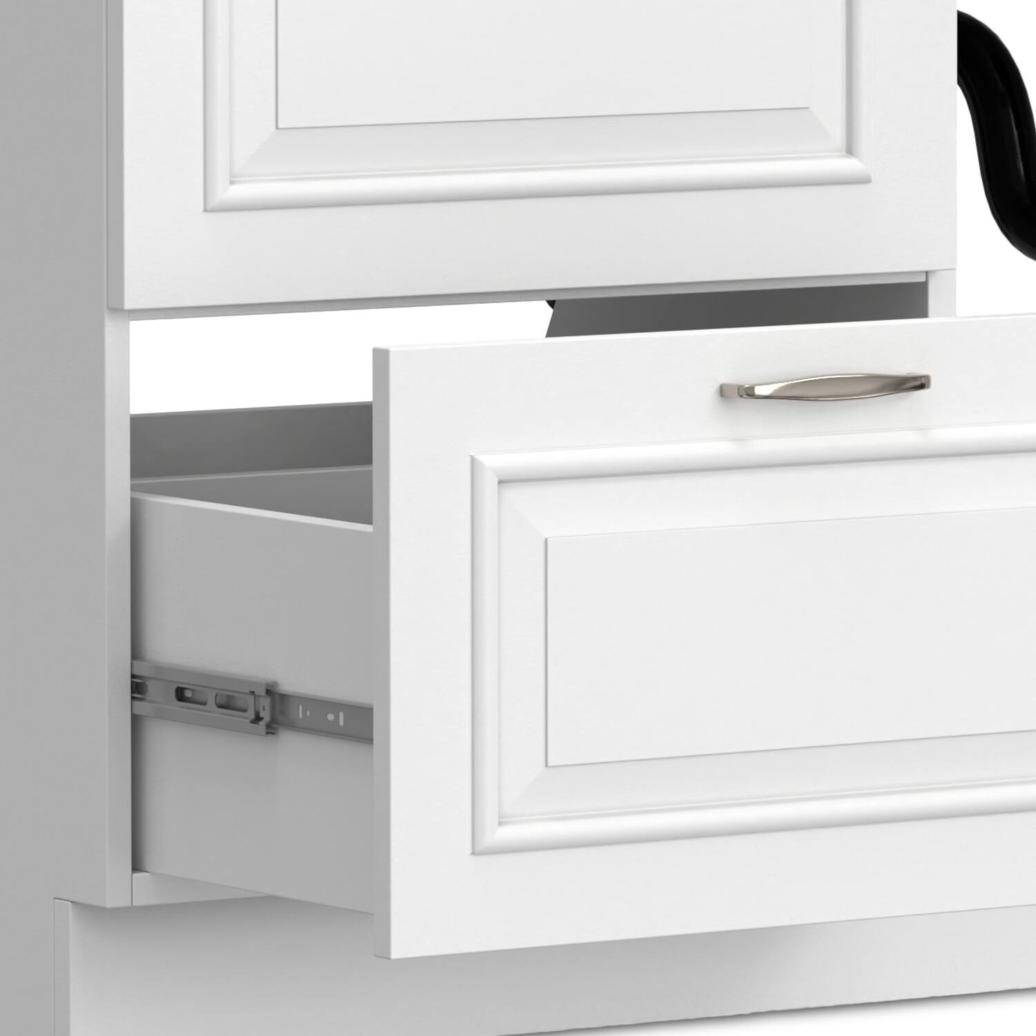 Alt View 9. Simpli Home - Darwin All-In-One 46-inch Laundry Utility Sink and Cabinet - Pure White.