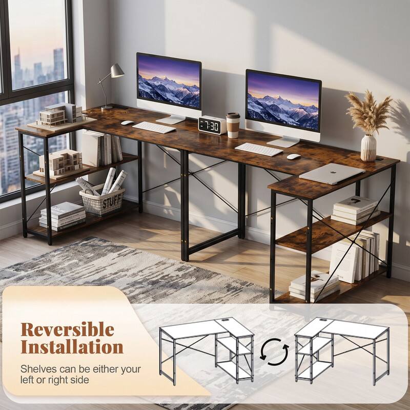 7:30 STUFF

Reversible Installation

Shelves can be either your left or right side