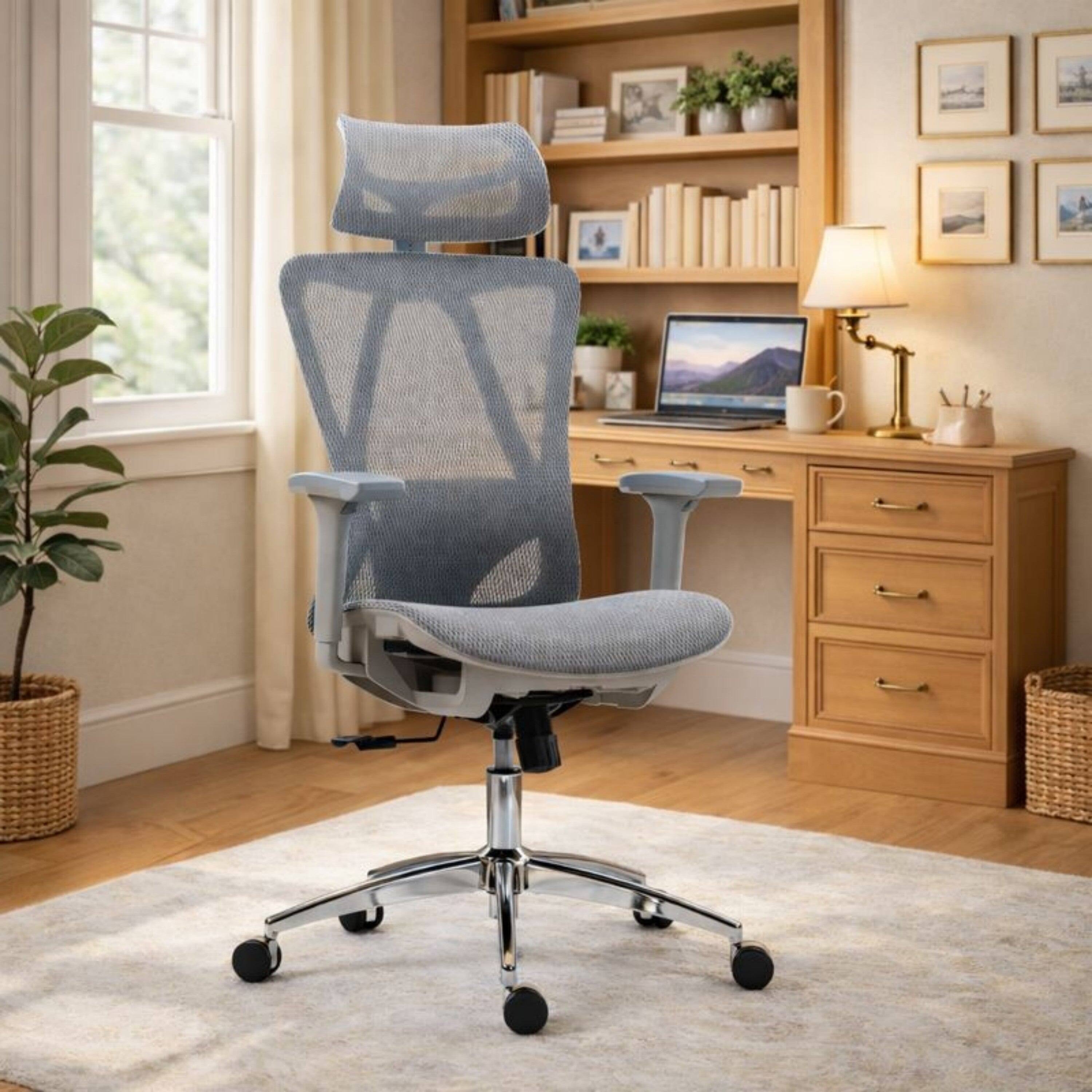 Alt View 2. Boyel Living - High Back Ergonomic Mesh Office Chair Grey - Gray.