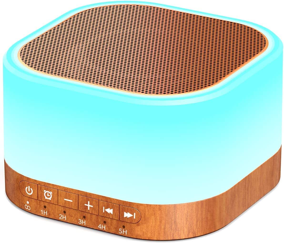 FINEAK - Sound Machine White Noise Machine with 25 Soothing Sounds - Wood