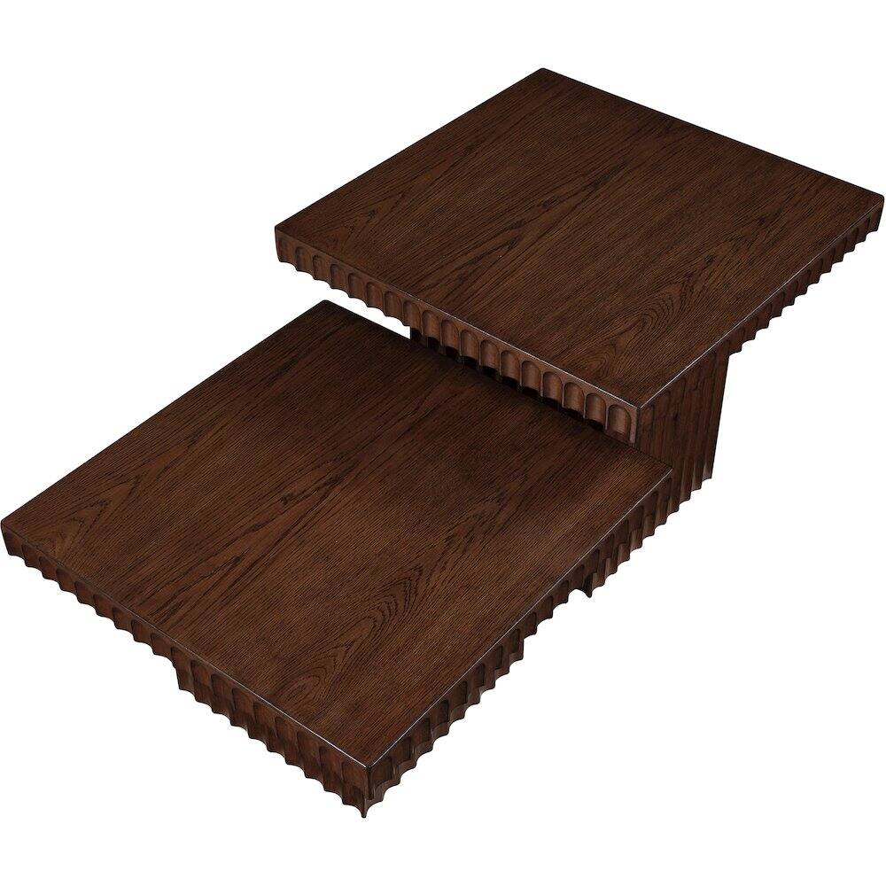 Alt View 4. Meridian Furniture - Spencer Brown Oak Veneer Coffee Table - Brown.