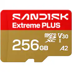 SANDISK Extreme PLUS
micro SD V30 XC I
256GB
A2
