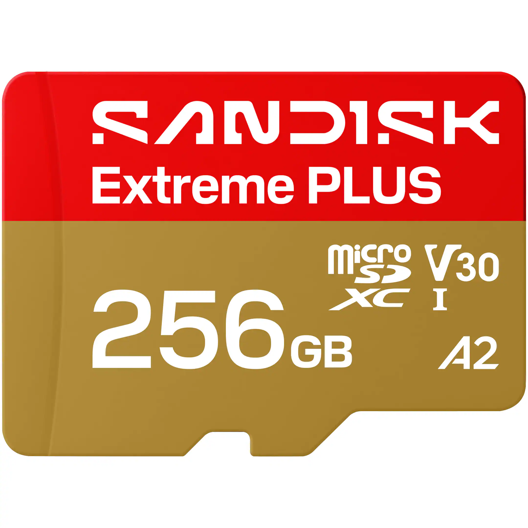 SANDISK Extreme PLUS  
micro SD V30 XC I  
256GB  
A2