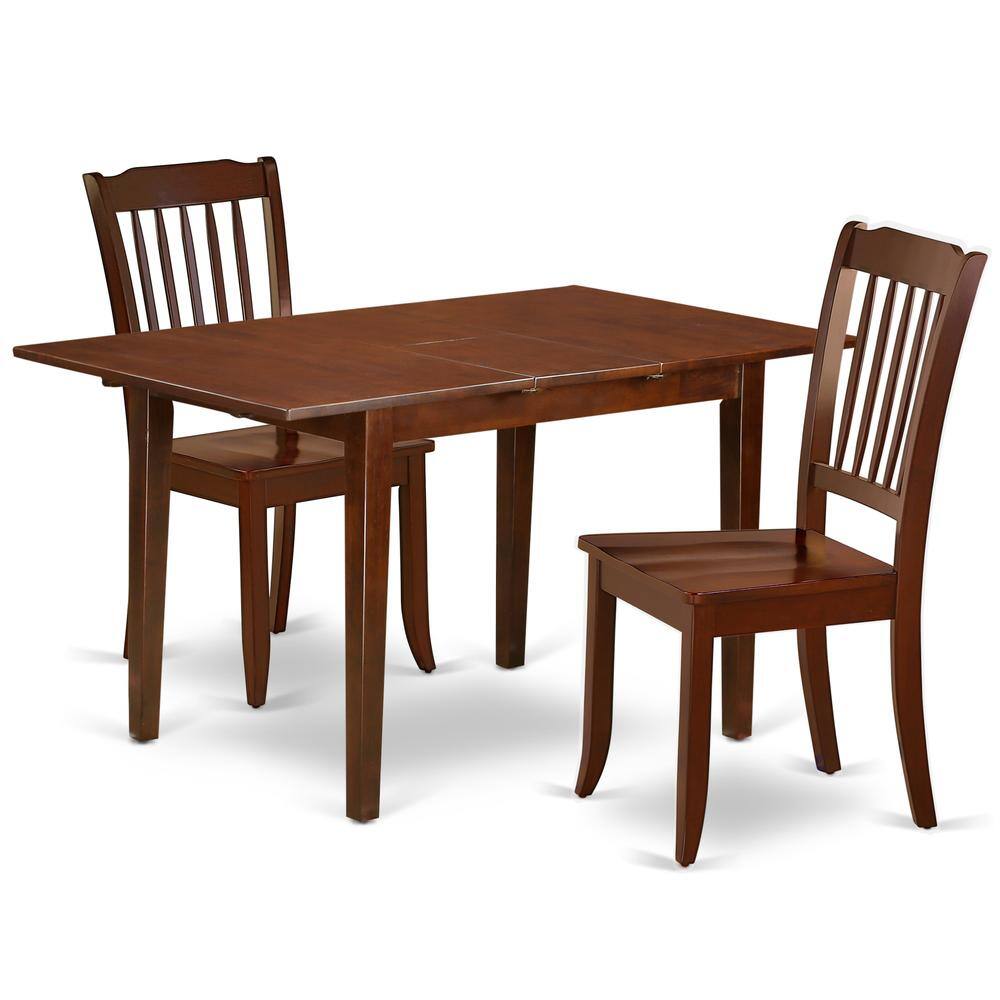 Back. East West Furniture - Dining Room Set Mahogany - Brown.