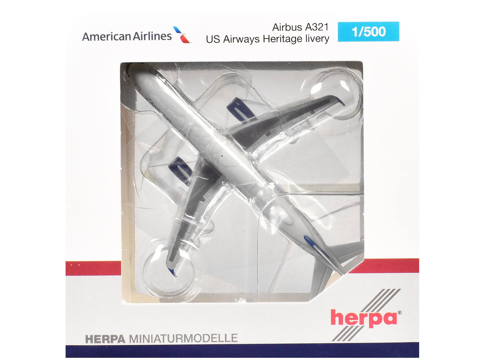 American Airlines Airbus A321 US Airways Heritage livery 1/500 HERPA MINIATURMODELLE herpa
