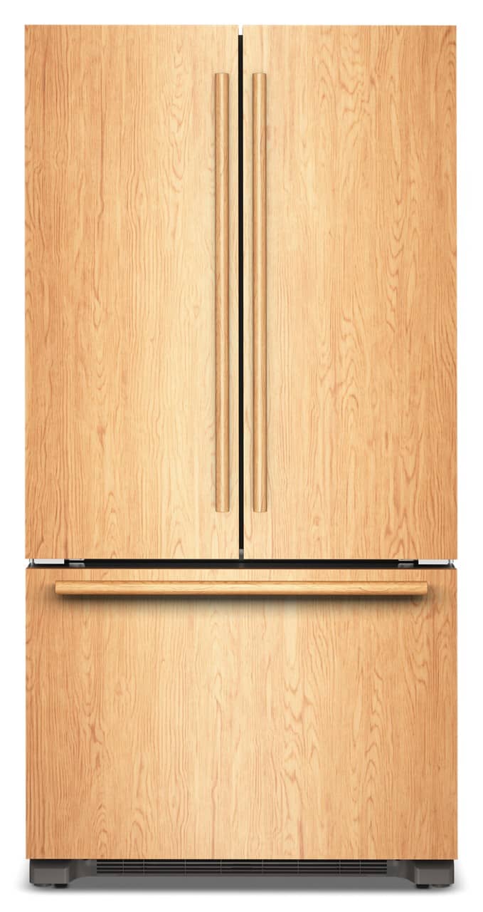 KitchenAid - 36" wide 22 cu. ft. Panel-Ready (not included) Counter-Depth French Door Refrigerator with Internal Water Dispenser - Custom Panel Ready