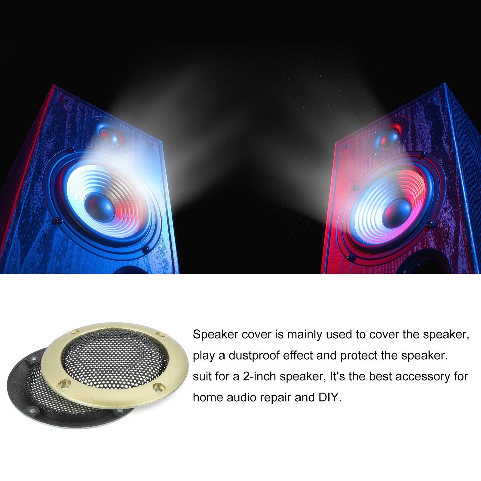 Speaker cover is mainly used to cover the speaker, play a dustproof effect and protect the speaker. It's the best accessory for home audio repair and DIY.