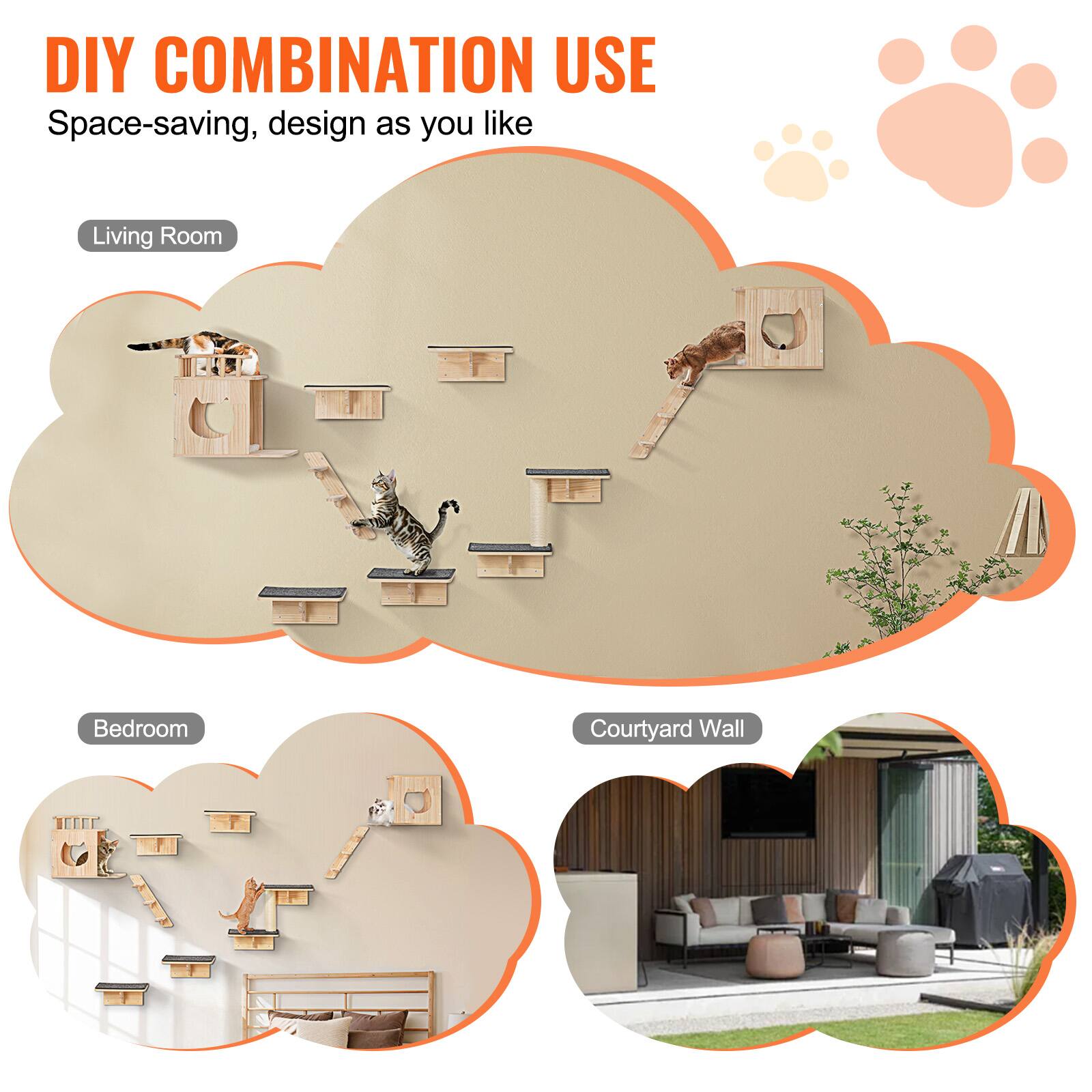 DIY COMBINATION USE  
Space-saving, design as you like  

Living Room  
Bedroom  
Courtyard Wall