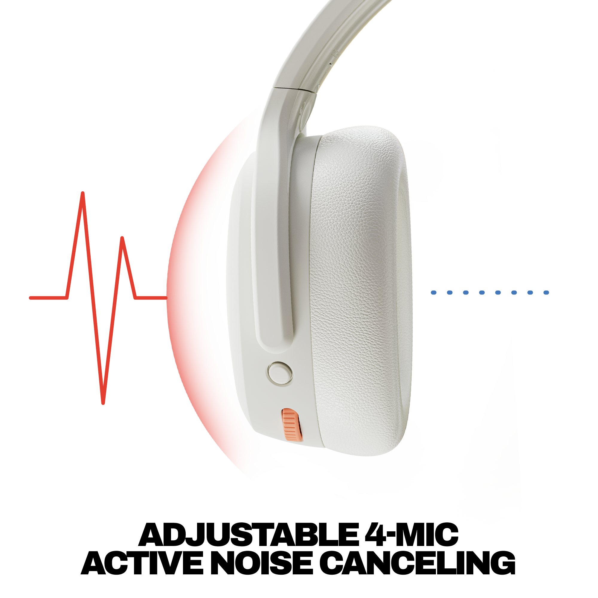 Back. Skullcandy - Crusher ANC 2 Over-the-Ear Noise Canceling Wireless Bluetooth Headphones - Bone.