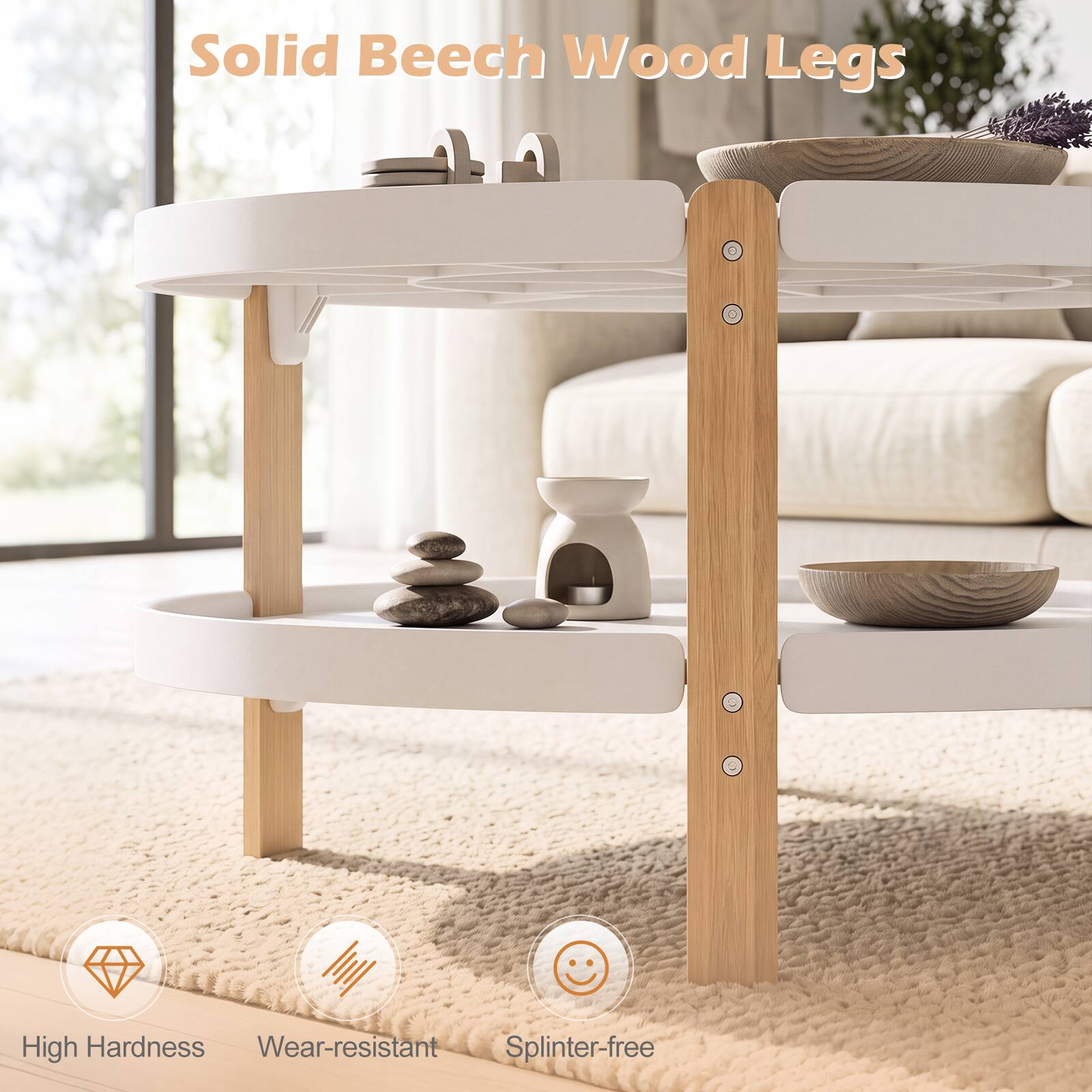 Solid Beech Wood Legs

High Hardness
Wear-resistant
Splinter-free