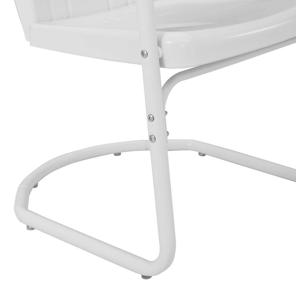 Alt View 9. Crosley Furniture - Tulip 2Pc Retro Outdoor Chair Set - 2 Chairs - White Satin.