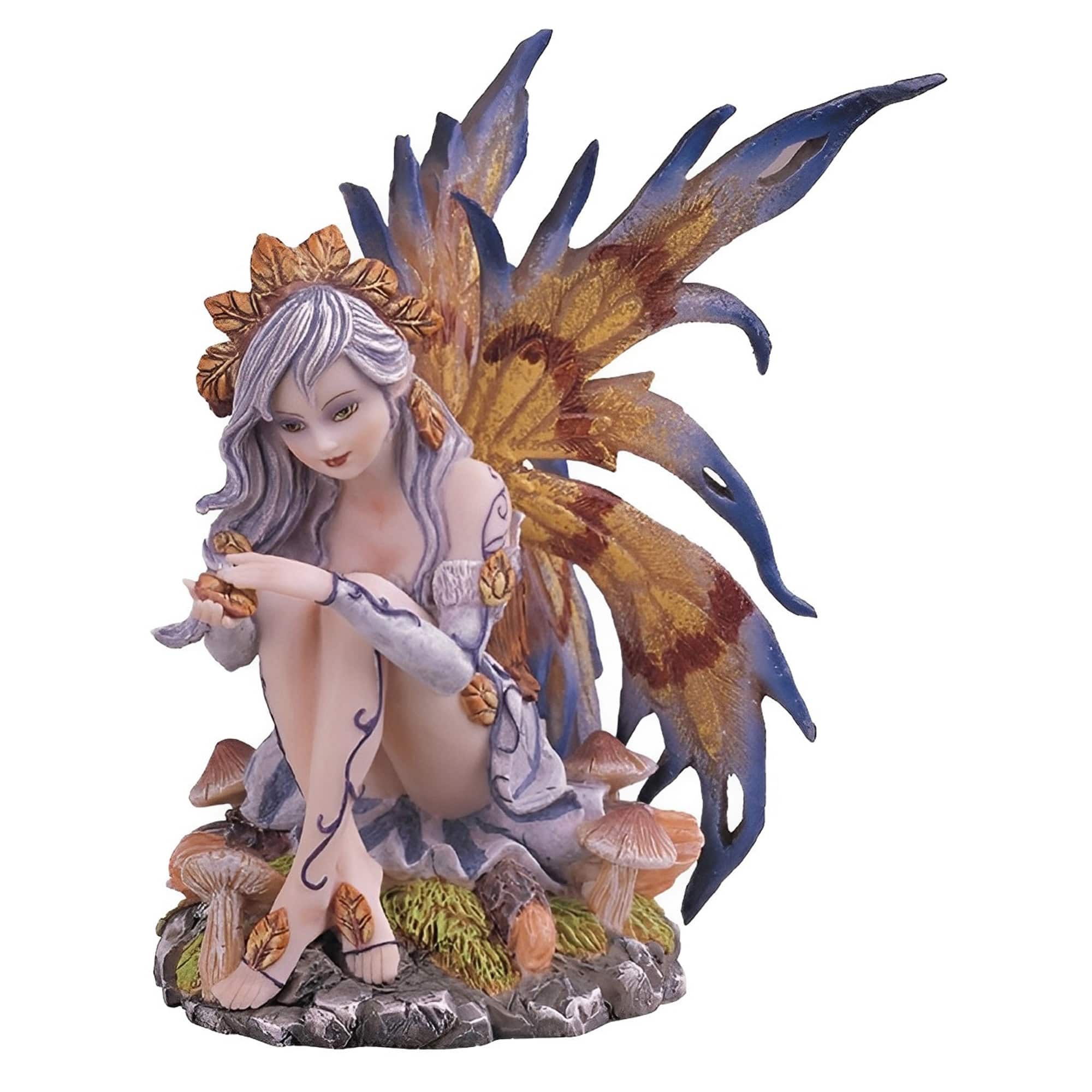 FC Design - 6"H Winged Autumn Fairy Figurine Statue Desk Tabletop Home Decor Gift - Multi-Color
